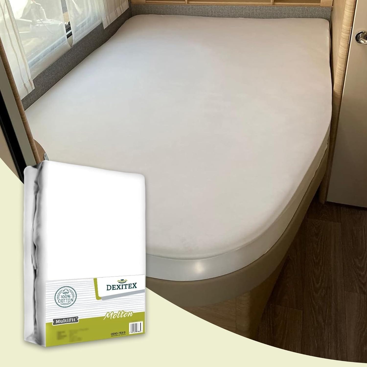 Molton mattress protector French style /cornerbed - right