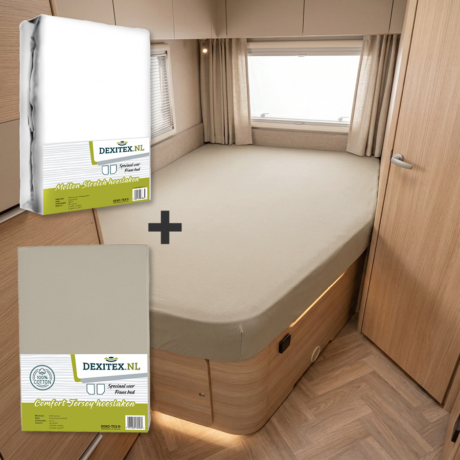 French style /cornerbed linen package - 1 fitted sheet and 1 molton - right