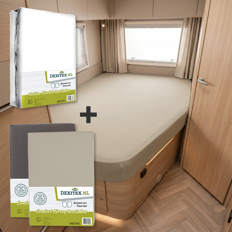 French style /cornerbed textile package - 1 molton with 2 fitted sheets - right