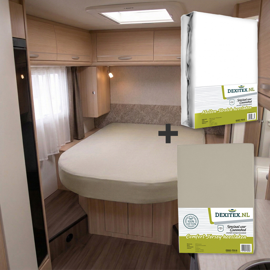 Textile package Island bed - 1 molton with 1 jersey fitted sheet