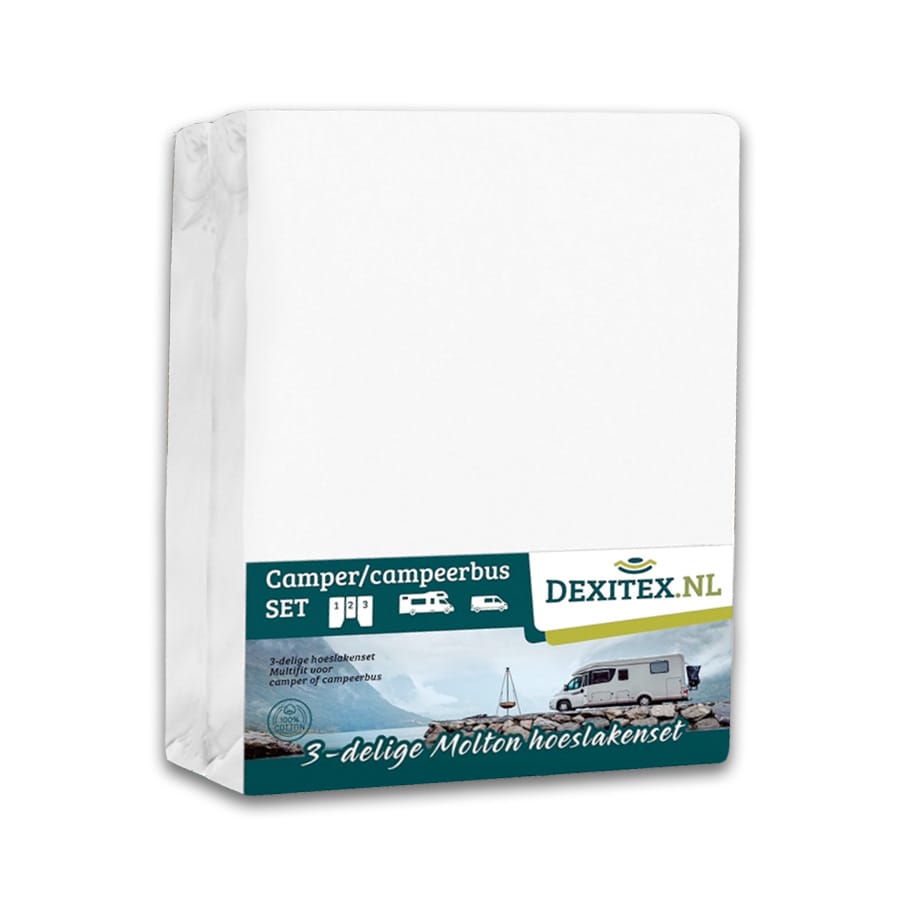 Molton fitted sheet set - 3-piece with center mattress