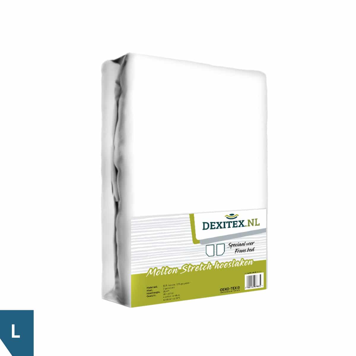 French bed molton mattress protector - left