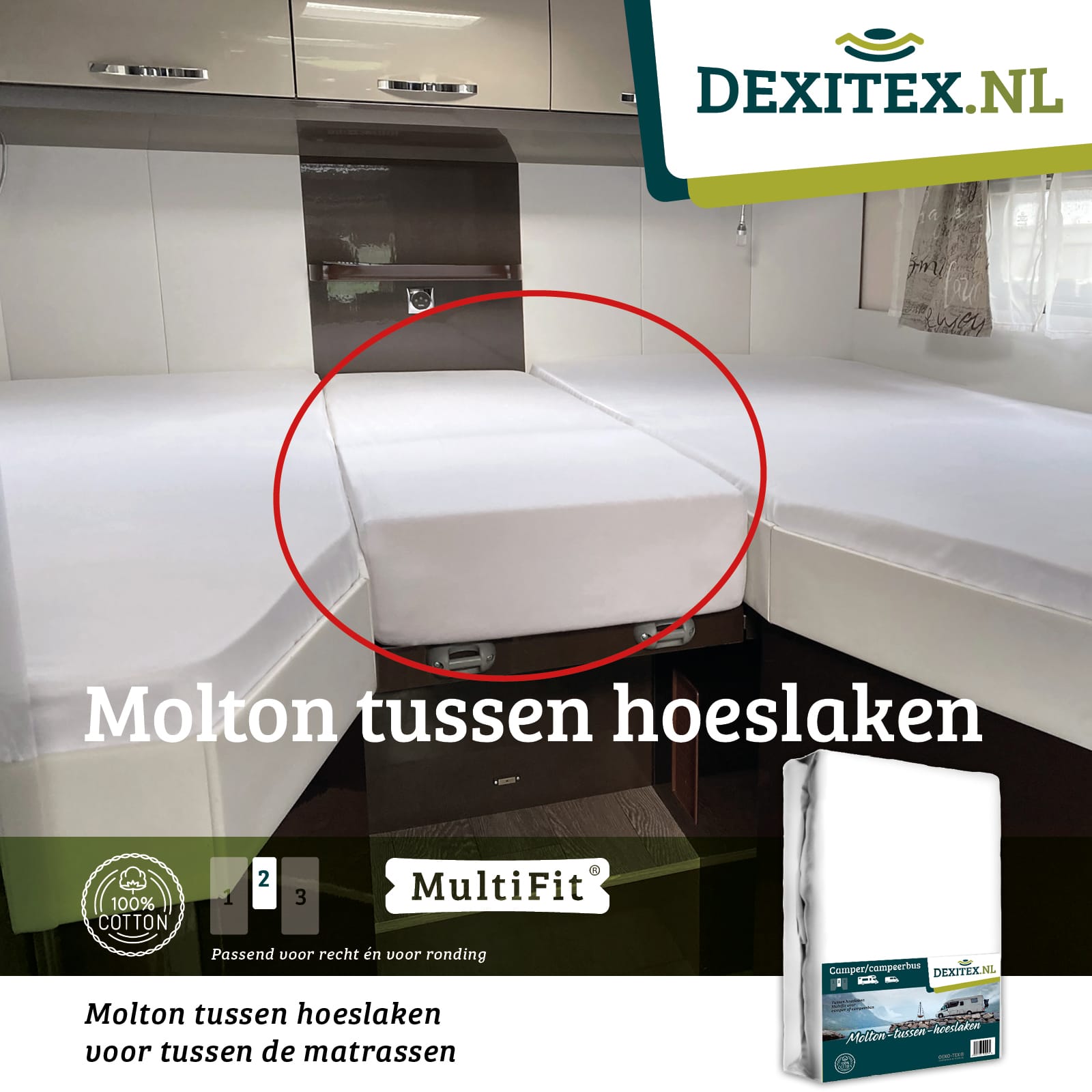 molton tussenhoeslaken